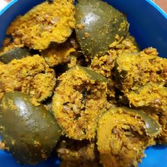 Less oil mango pickle A picture of Less oil mango pickle.