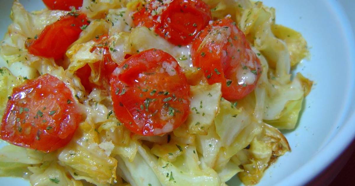 StirFried Tomatoes and Cabbage with JapaneseStyle Worcestershire