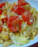 Stir-Fried Tomatoes and Cabbage with Japanese-Style Worcestershire Sauce