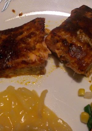 A picture of Renay's *Curry Salmon*.