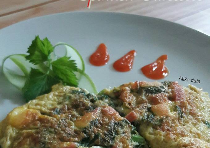 Spinach Omelette (Telur Dadar Bayam)