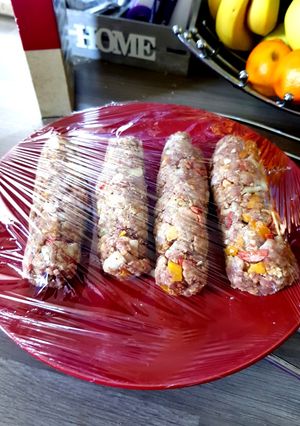 A picture of My Beef plus Veg kebobs. 😗.