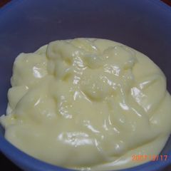 A picture of Whole Egg Custard Cream Made in the Microwave.