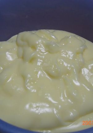 A picture of Whole Egg Custard Cream Made in the Microwave.
