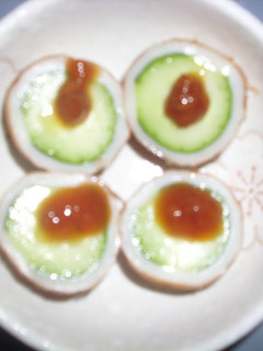 A picture of Chikuwa with Cucumber.