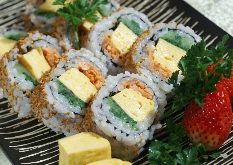 Recipe of Ultimate California Roll using Grilled Salmon