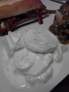A picture of Cool Cucumbers N Sour Cream Salad.