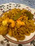 Fideuá de rape con langostinos