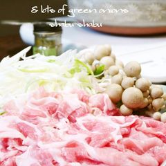 A picture of Pork and Green Onion Shabu-shabu Nabe (Hot Pot).