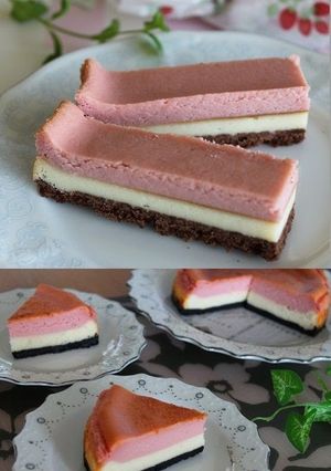 A picture of Baked Strawberry Cheesecake Bar.
