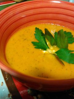 A picture of Fresh Carrot soup.