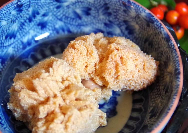 Simmered Sea Bream Roe for Osechi Beautiful Blossoming Flowers