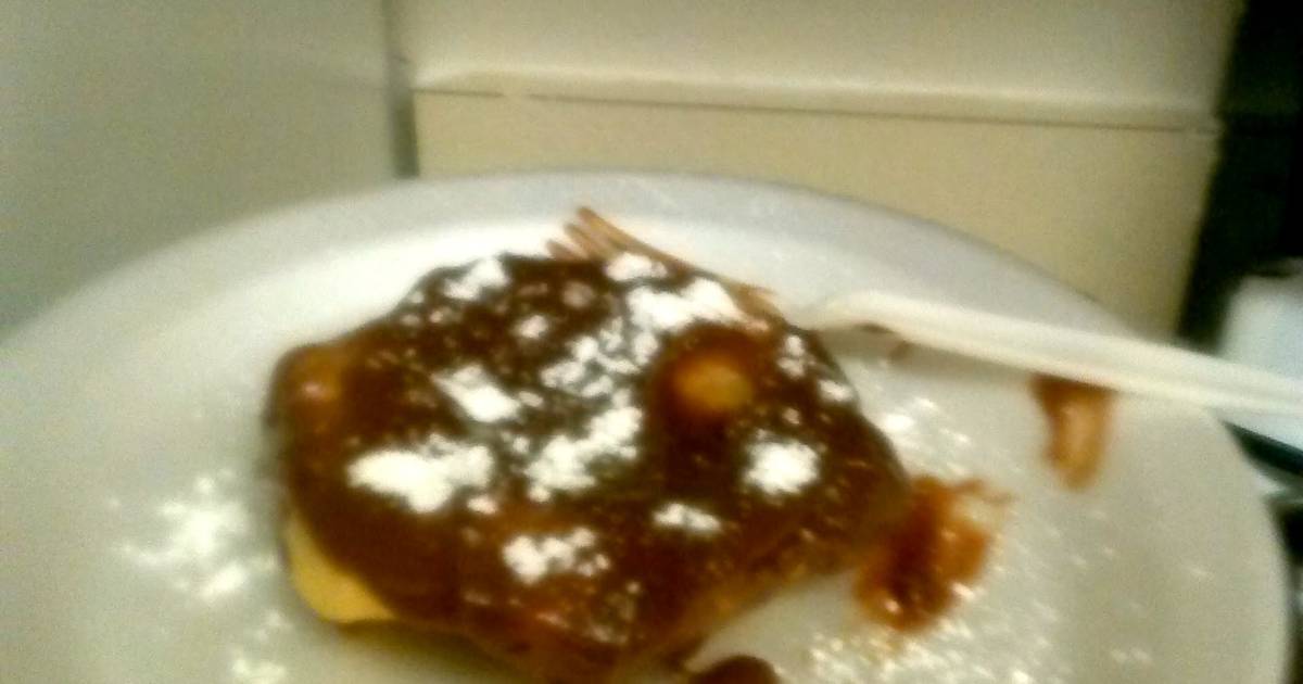 Cookie dough flautas with a peanut butter nutella sauce Recipe by