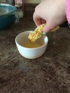 A picture of Honey Mustard Chicken Strips.