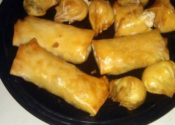 Easy Make Recipe Oven Baked Rangoon and Beef Egg Rolls Delicious