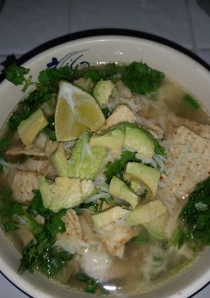 A picture of Tortilla soup.