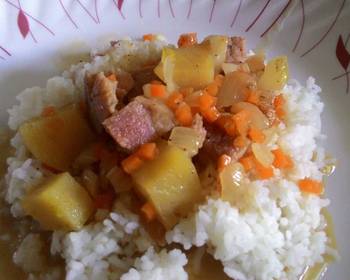Popular Recipe Leftover Ham with Cheese and Potatoes over rice Practical Delicious