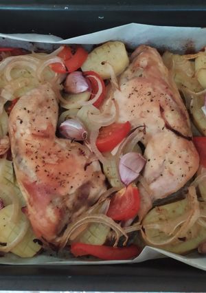 Una foto de Asado de pollo