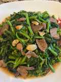 Rau đậu hòa lan xào thịt bò