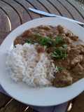 Spanish pork in almond sauce