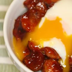 A picture of Thick, Spicy Pork Teriyaki and Rice.