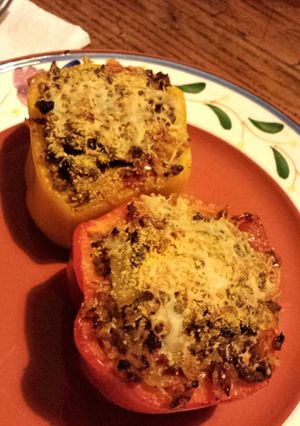 A picture of Stuffed Peppers with Ground Beef.