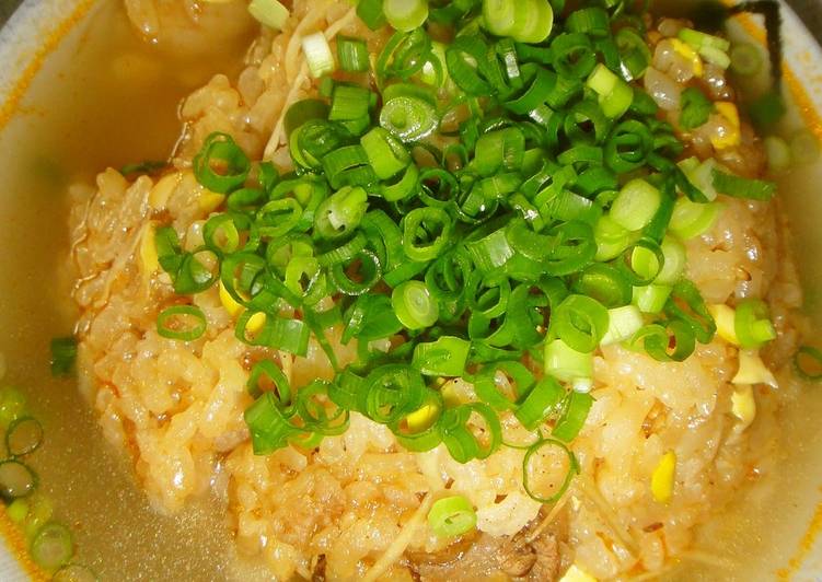 Steps to Prepare Quick Gukbap Made With Leftover Bean Sprout Rice