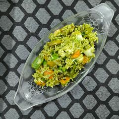A picture of Spinach Pulao.