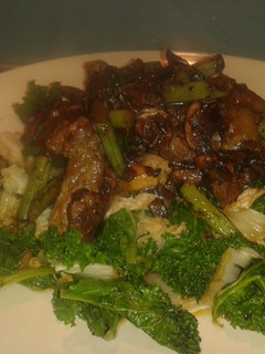 A picture of Low fat lamb stir fry.