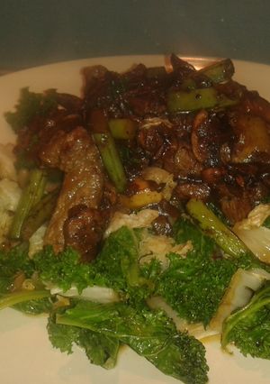 A picture of Low fat lamb stir fry.