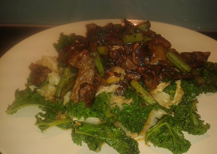 Steps to Make Speedy Low fat lamb stir fry