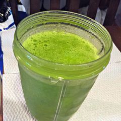 A picture of 4 ingredient smoothie.
