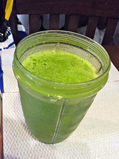 A picture of 4 ingredient smoothie.