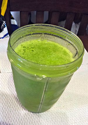 A picture of 4 ingredient smoothie.