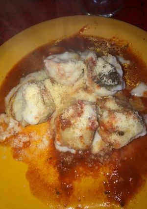 Una foto de Agnolotis de ricota y acelga!! con masa casera