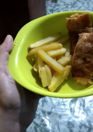 Foto resep French fries & Pancakes roll with cheese (finger food) mpasi 9+