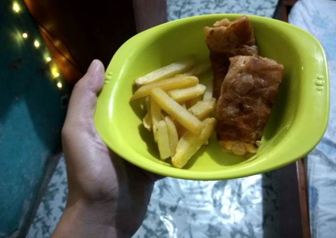 Anti Ribet, Bikin French fries &amp; Pancakes roll with cheese (finger food) mpasi 9+ Kekinian