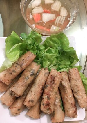 Hình của món Nem rán (vỏ đậu xanh).