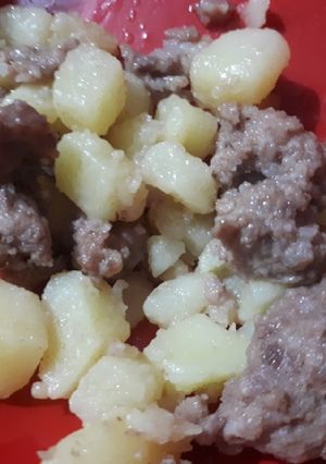 Una foto de Papas con picadillo
