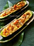 Baked Zucchini with Tuna, Miso, and Cheese