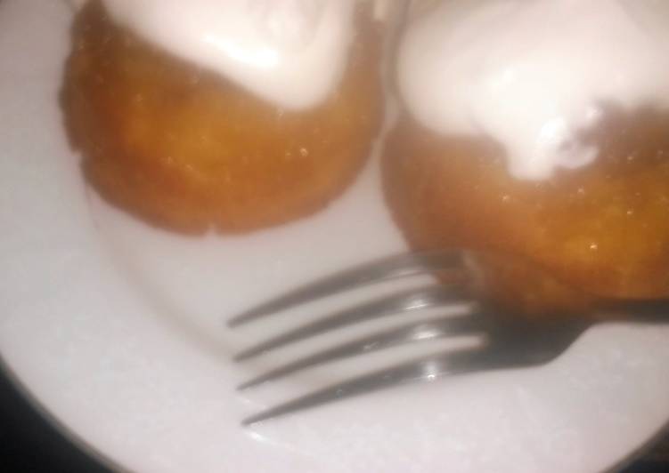 Recipe of Quick Mini pineapple upside-down cakes w/homemade whipped cream