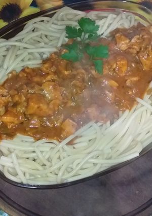 Una foto de Bucattini 🍝con tuco argentino 🇦🇷