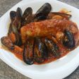 Rape a la marinera con mejillones
