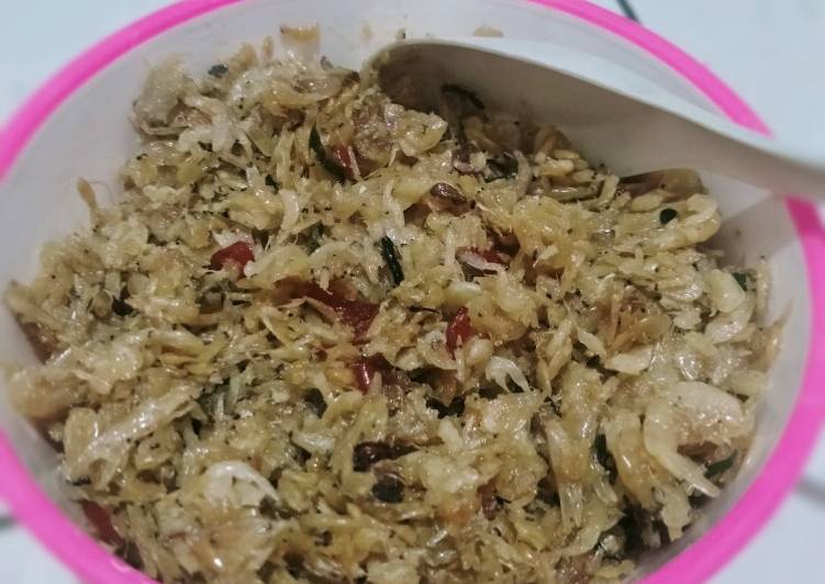 Tumis udang rebon tahan lama