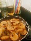 Paprika shrimps in coconut milk/cream sauce