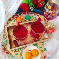 A picture of Beetroot Kanji (Home made probiotic Drink).