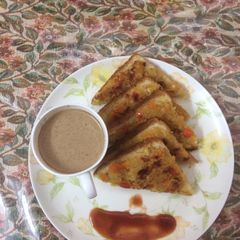 #Healthy breakfast suji toast A picture of #Healthy breakfast suji toast.