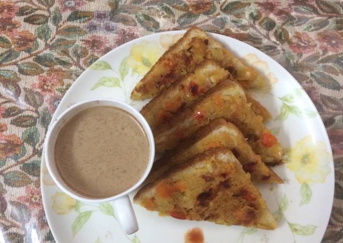 #Healthy breakfast suji toast