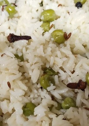 A picture of Matar Pulao (Peas Pulao).