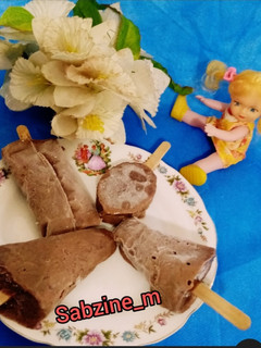عکسی از دستور بستنی کرم کاکائویی 😋😋
